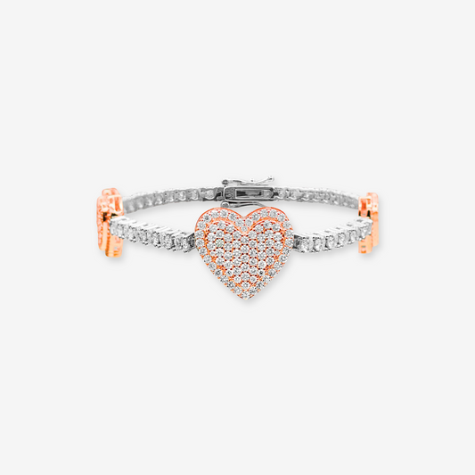 LUX HEART TENNIS BRACELET