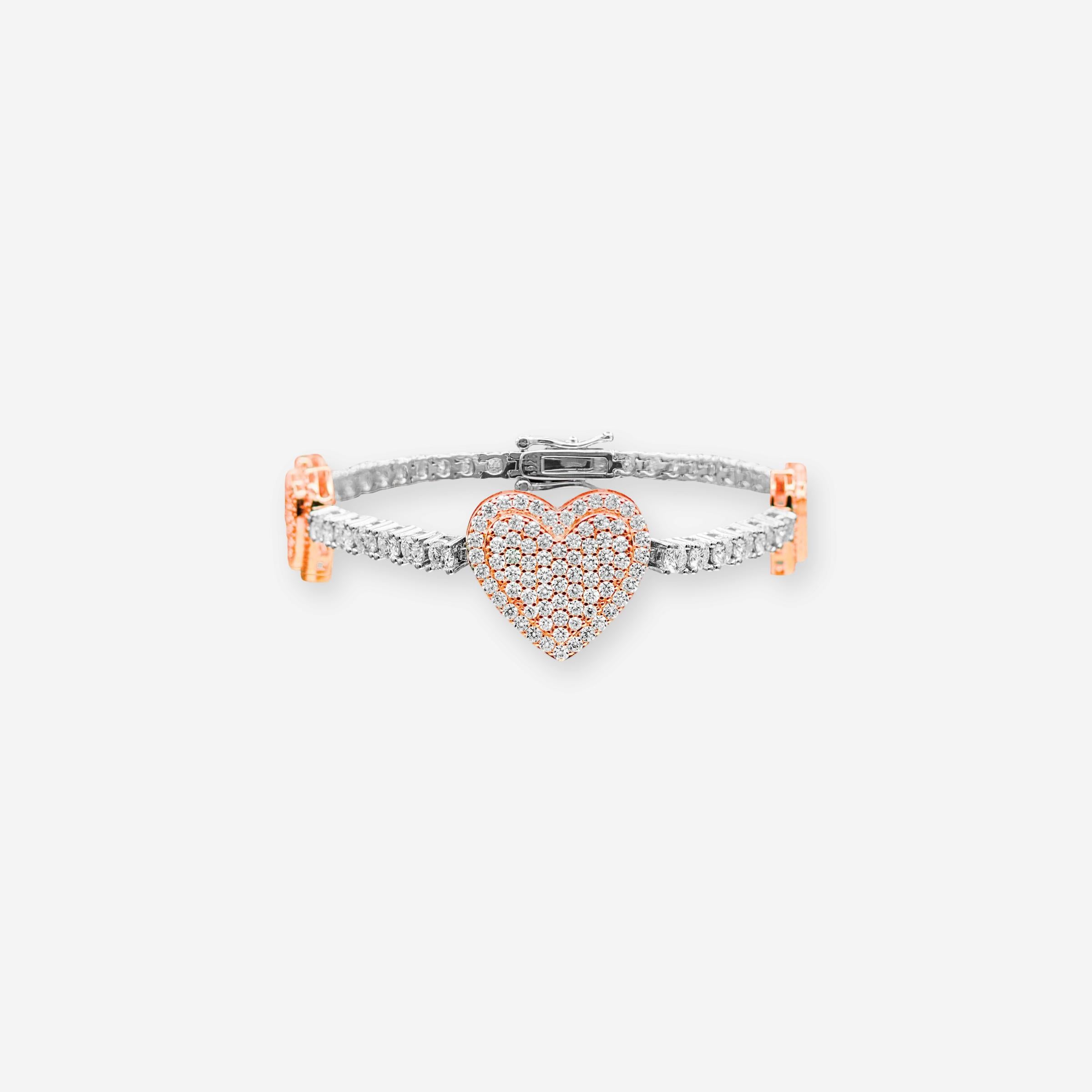LUX HEART TENNIS BRACELET