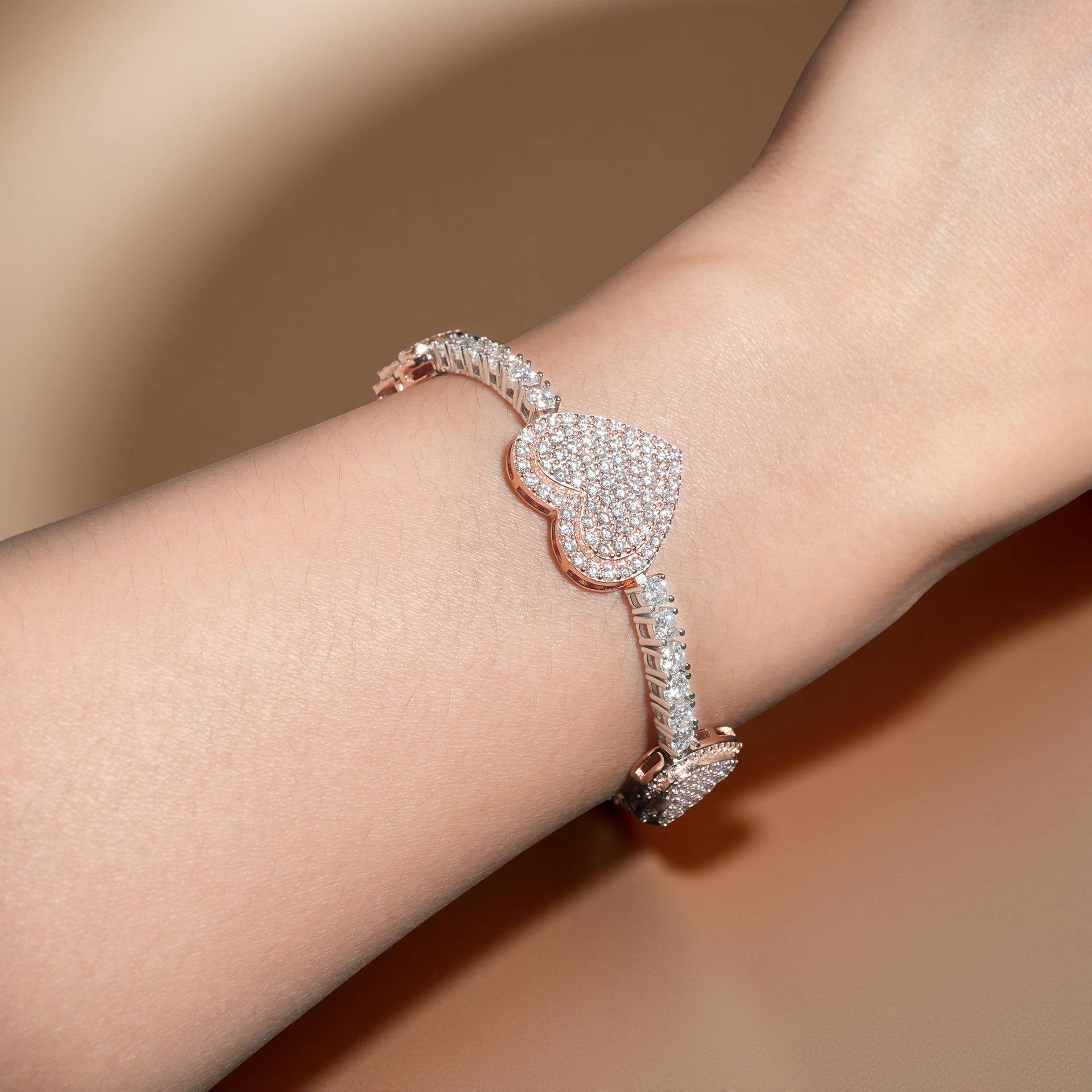 LUX HEART TENNIS BRACELET